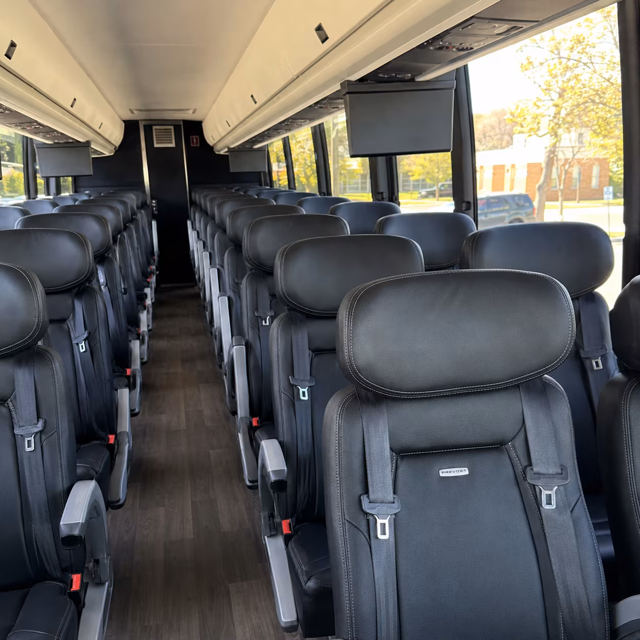 56 passenger charter bus interior
