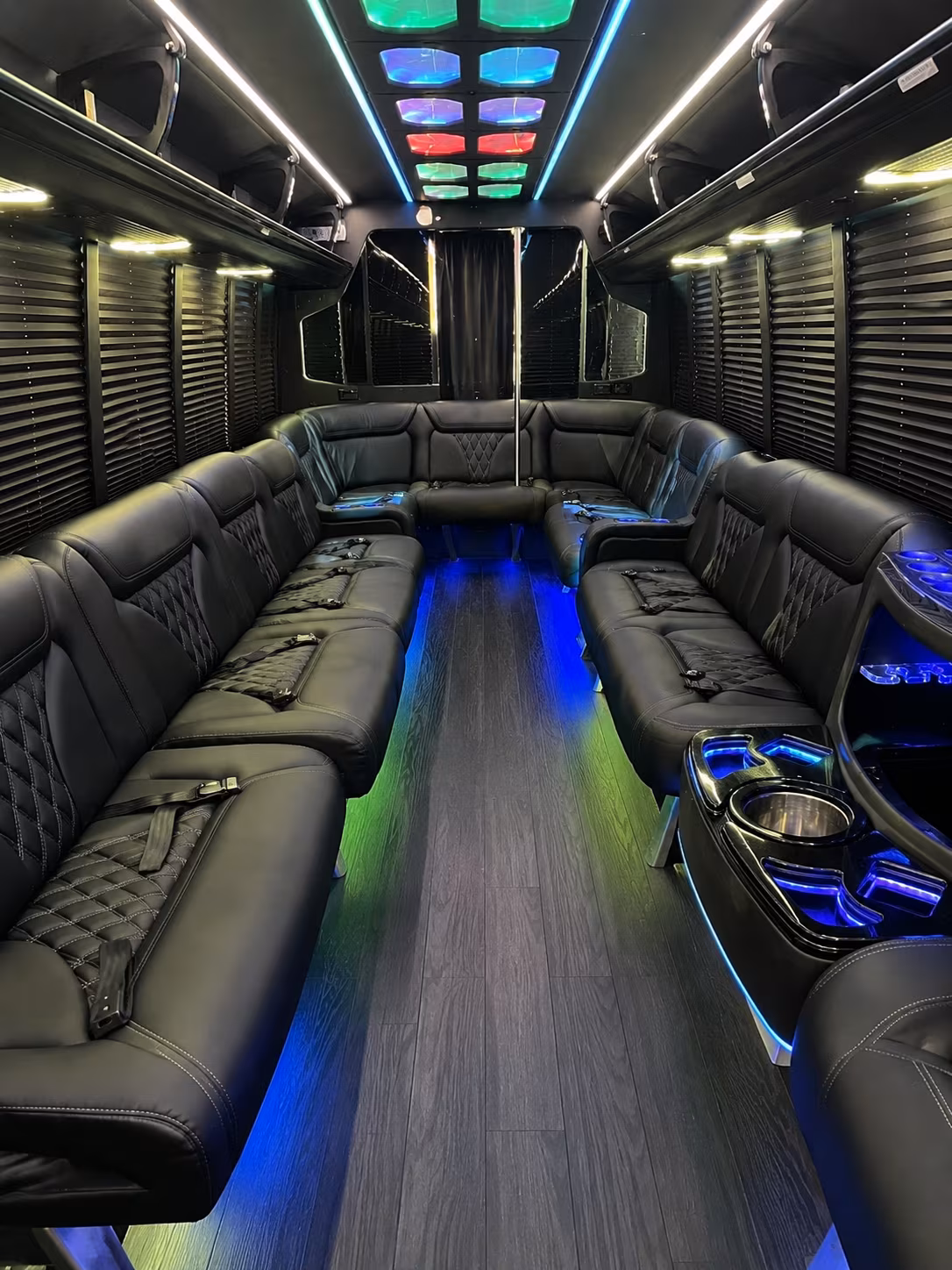 hoboken 20 passenger party bus interior