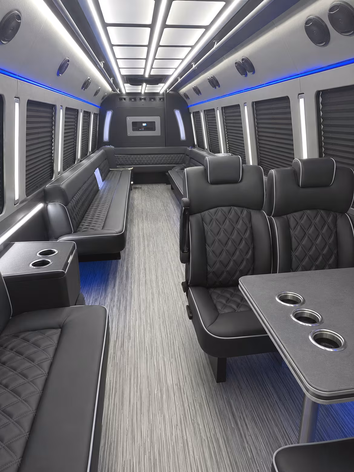 hoboken 25 passenger party bus inside