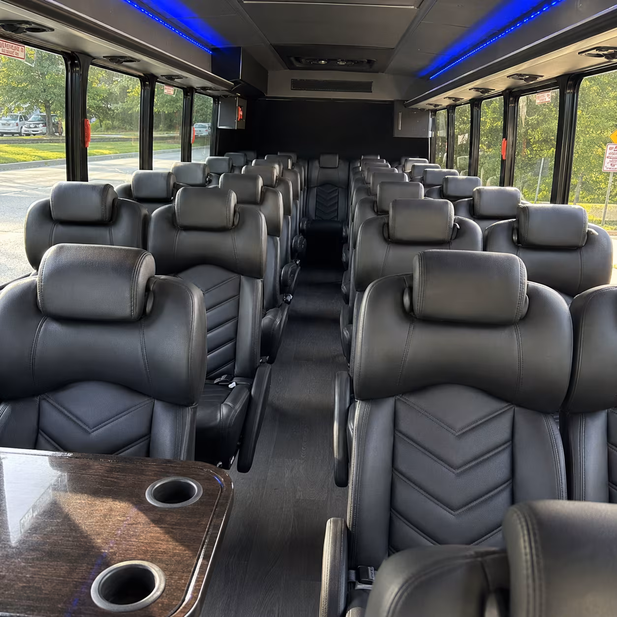 hoboken 28 passenger minibus inside