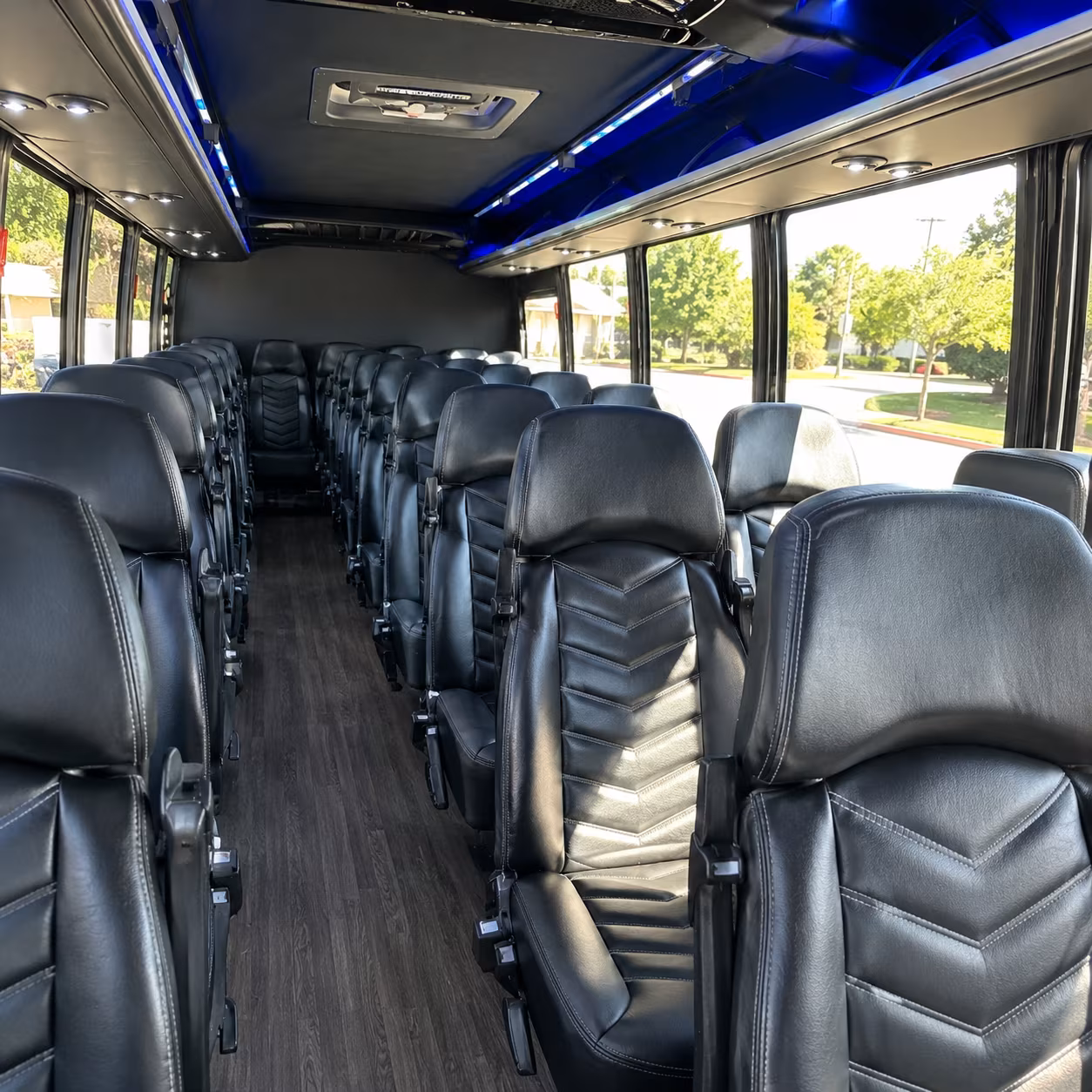 hoboken 28 passenger minibus interior