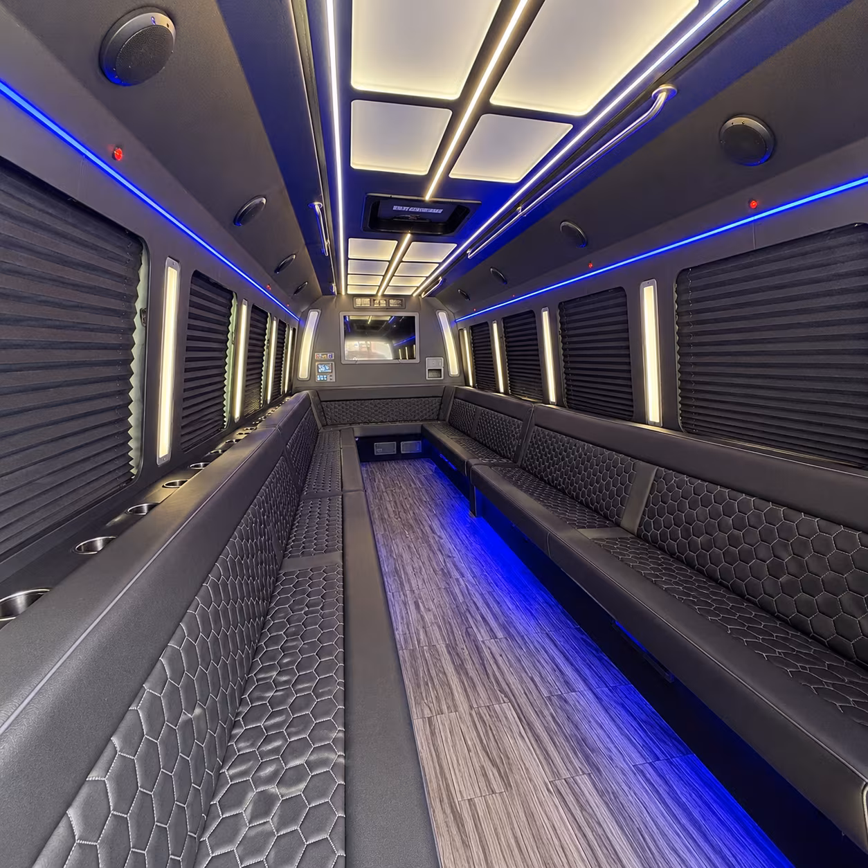 hoboken 30 passenger party bus interior