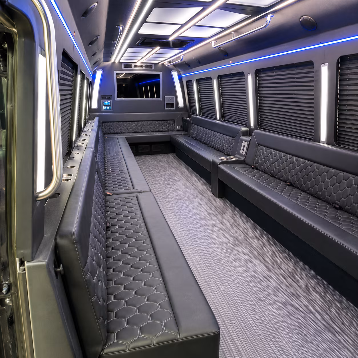 hoboken 40 passenger party bus interior
