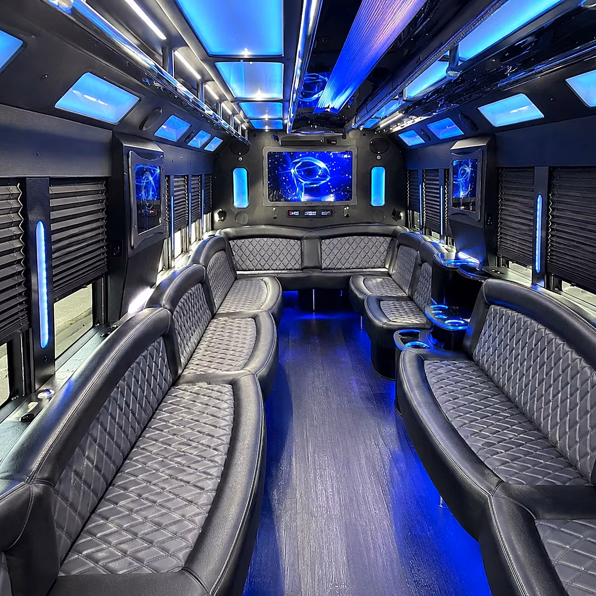 hoboken 50 passenger party bus interior