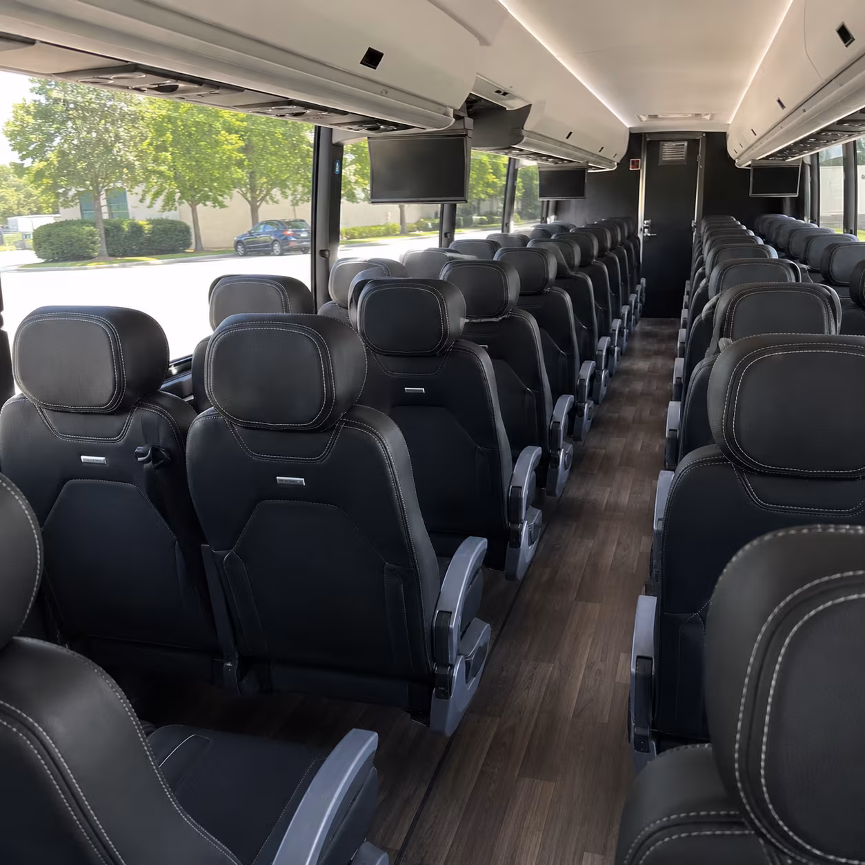 hoboken 56 passenger charter bus inside